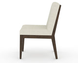Canadel Modern Box Back Dining Chair in Hazelnut Washed, TW Fabric, side view