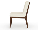 Canadel Modern Box Back Dining Chair in Cognac Washed, YJ Faux Leather, side view