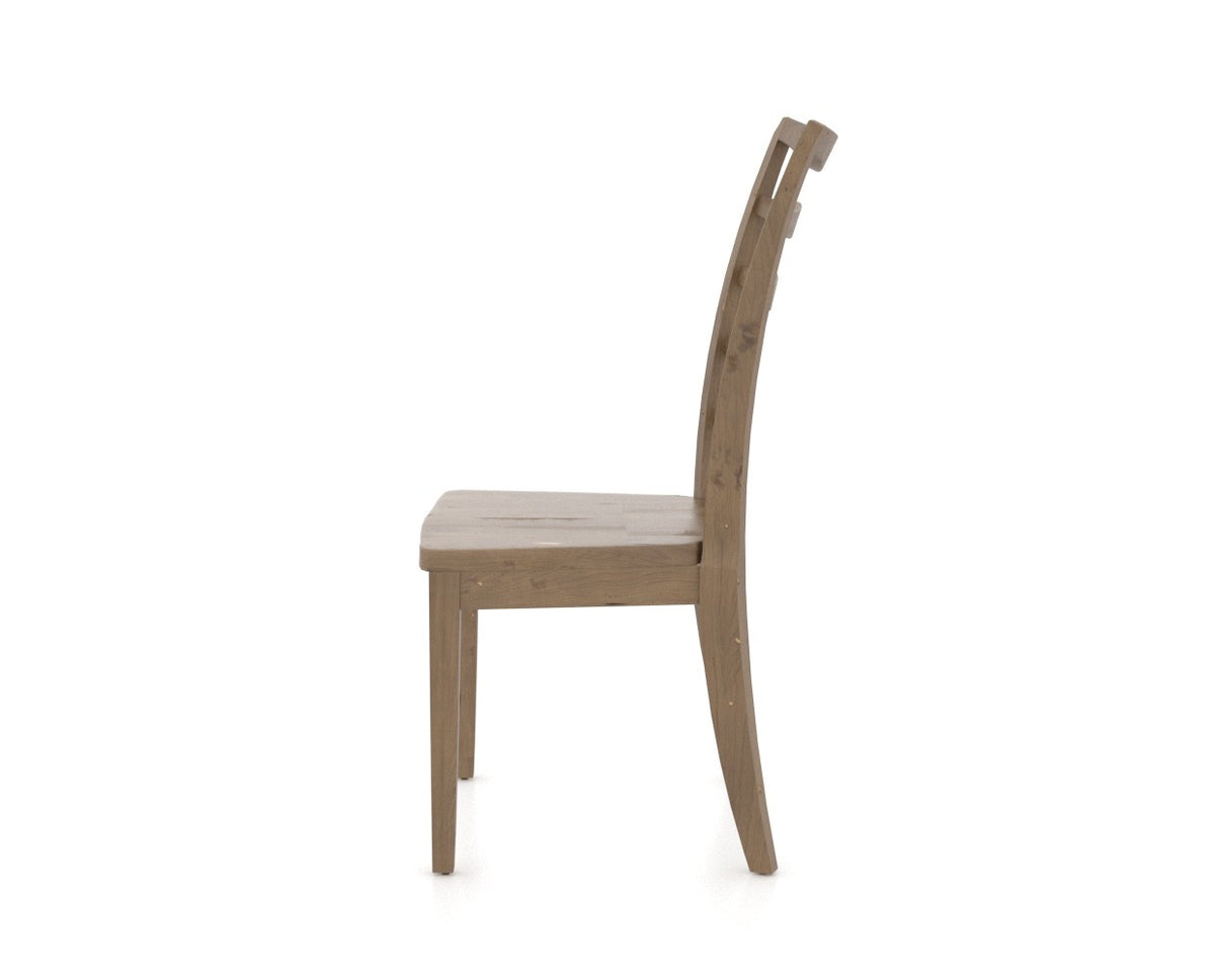 Canadel Champlain Ladder Dining Chair in Pecan Washed, side view