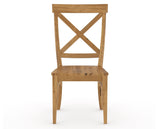 Canadel Champlain Dining Chair 5186 in Wood Seat and 01 Honey Washed, front view