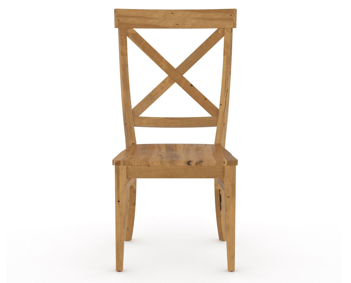 Canadel Champlain Dining Chair 5186 in Wood Seat and 01 Honey Washed, front view