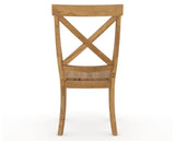 Canadel Champlain Dining Chair 5186 in Wood Seat and 01 Honey Washed, back view
