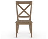 Canadel Champlain Dining Chair 5186 in Wood Seat and 25 Pecan Washed, front view