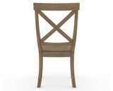 Canadel Champlain Dining Chair 5186 in Wood Seat and 25 Pecan Washed, back view