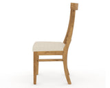 Canadel Champlain Dining Chair 5186 in 6K Sunbrella® and 01 Honey Washed, side view