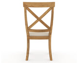 Canadel Champlain Dining Chair 5186 in 6K Sunbrella® and 01 Honey Washed, back view