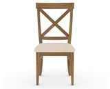 Canadel Champlain Dining Chair 5186 in 6K Sunbrella® and 03 Oak Washed, front view