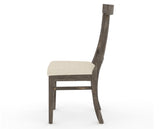 Canadel Champlain Dining Chair 5186 in 6K Sunbrella® and 08 Shadow, side view
