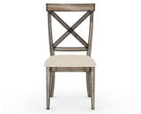 Canadel Champlain Dining Chair 5186 in 6K Sunbrella® and 72 Heritage Nature, front view