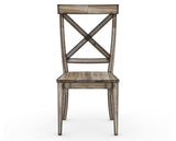 Canadel Champlain Dining Chair 5186 in Wood Seat and 72 Heritage Nature, front view