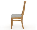 Canadel Champlain Dining Chair 5186 in 7C Fabric and 01 Honey Washed, side view