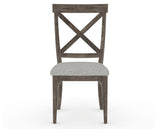 Canadel Champlain Dining Chair 5186 in 7C Fabric and 08 Shadow, front view