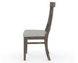 Canadel Champlain Dining Chair 5186 in 7C Fabric and 08 Shadow, side view
