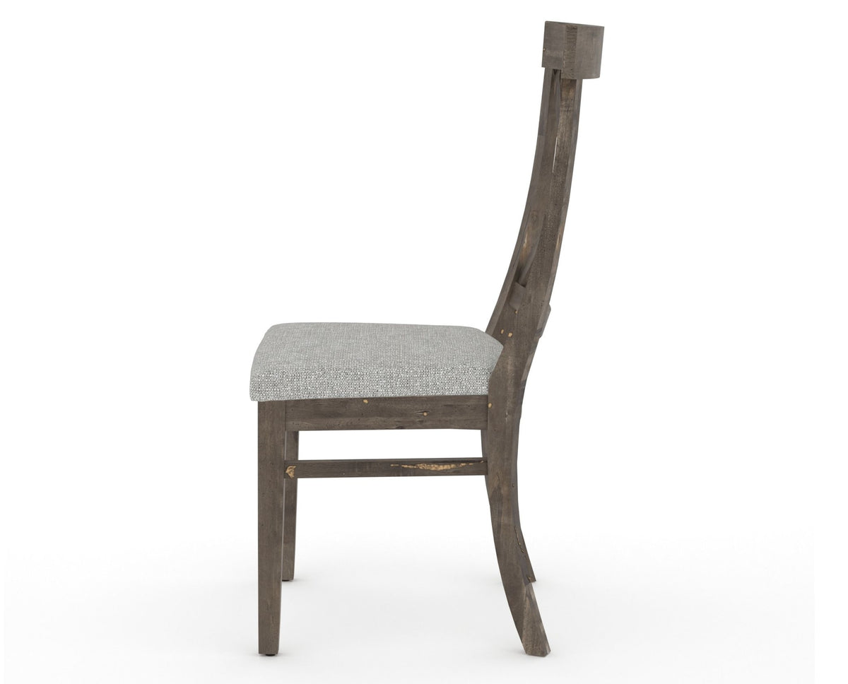Canadel Champlain Dining Chair 5186 in 7C Fabric and 08 Shadow, side view