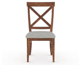 Canadel Champlain Dining Chair 5186 in 7C Fabric and 33 Spice Washed, front view