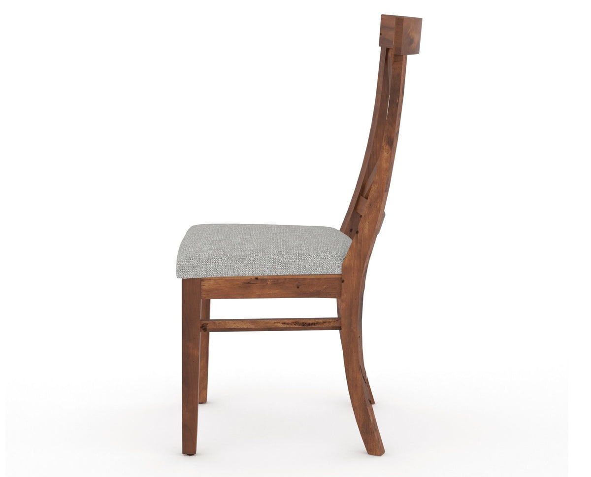 Canadel Champlain Dining Chair 5186 in 7C Fabric and 33 Spice Washed, side view