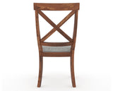 Canadel Champlain Dining Chair 5186 in 7C Fabric and 33 Spice Washed, back view
