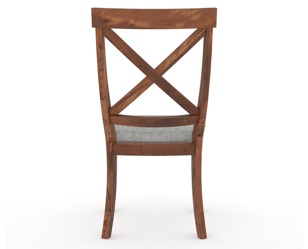Canadel Champlain Dining Chair 5186 in 7C Fabric and 33 Spice Washed, back view