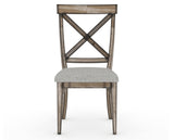 Canadel Champlain Dining Chair 5186 in 7C Fabric and 72 Heritage Nature, front view