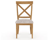 Canadel Champlain Dining Chair 5186 in FP Crypton® and 01 Honey Washed, front view