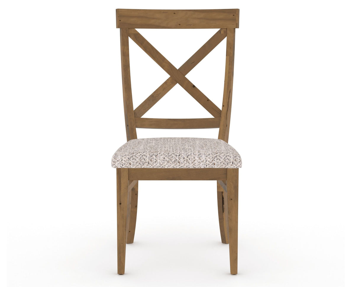 Canadel Champlain Dining Chair 5186 in FP Crypton® and 03 Oak Washed, front view