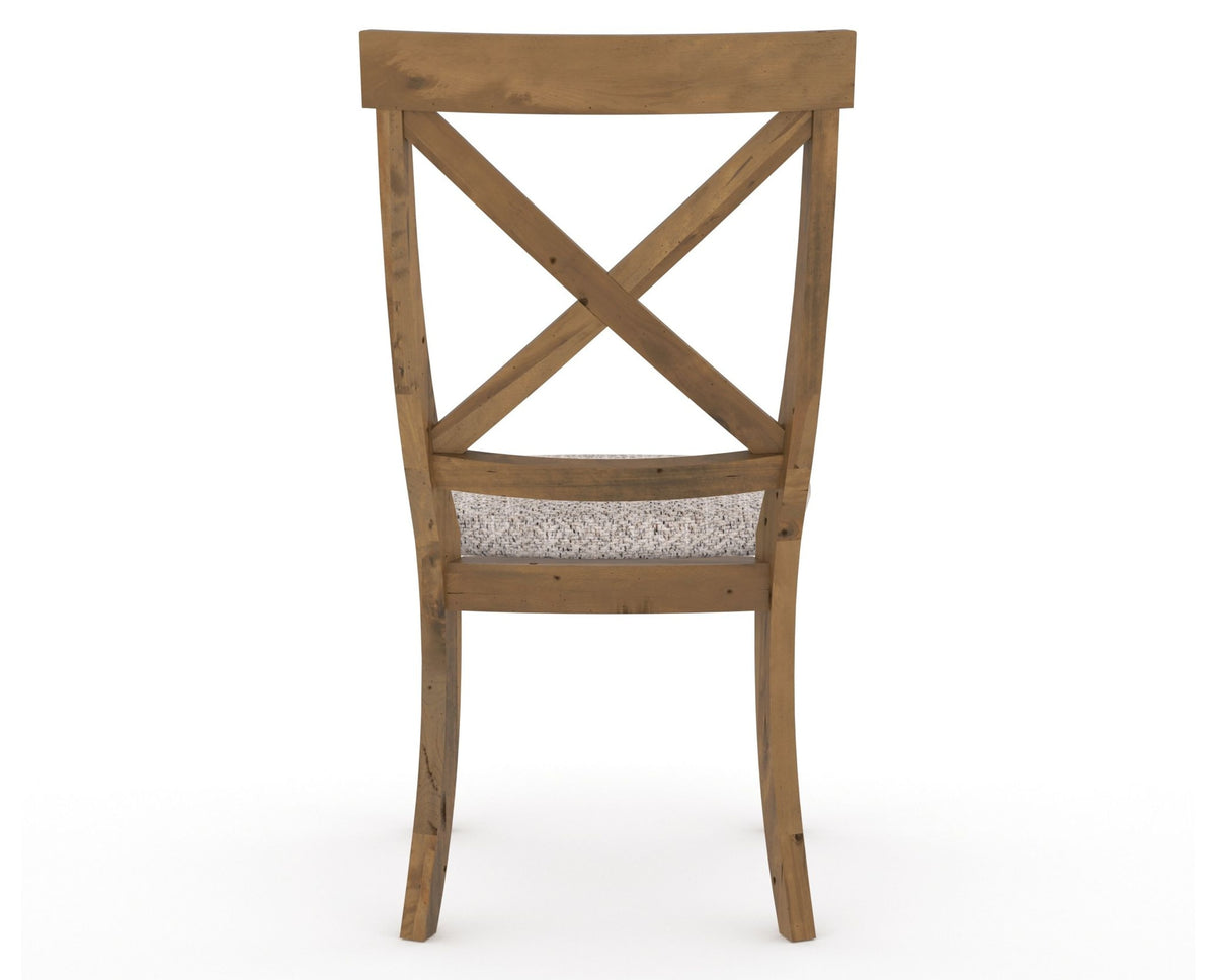 Canadel Champlain Dining Chair 5186 in FP Crypton® and 03 Oak Washed, back view