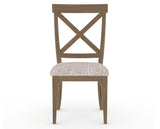 Canadel Champlain Dining Chair 5186 in FP Crypton® and 25 Pecan Washed, front view