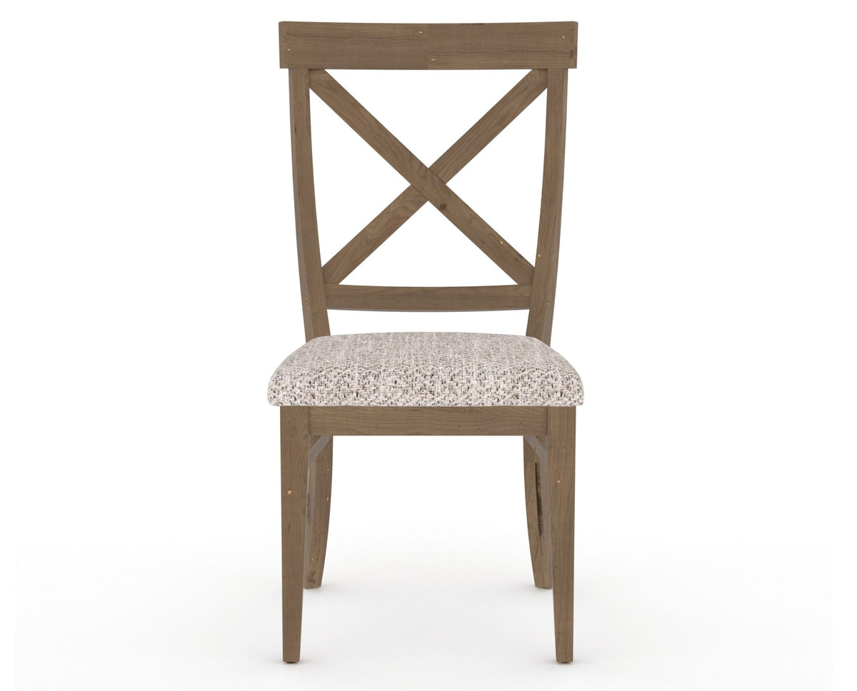 Canadel Champlain Dining Chair 5186 in FP Crypton® and 25 Pecan Washed, front view