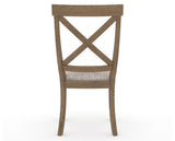 Canadel Champlain Dining Chair 5186 in FP Crypton® and 25 Pecan Washed, back view