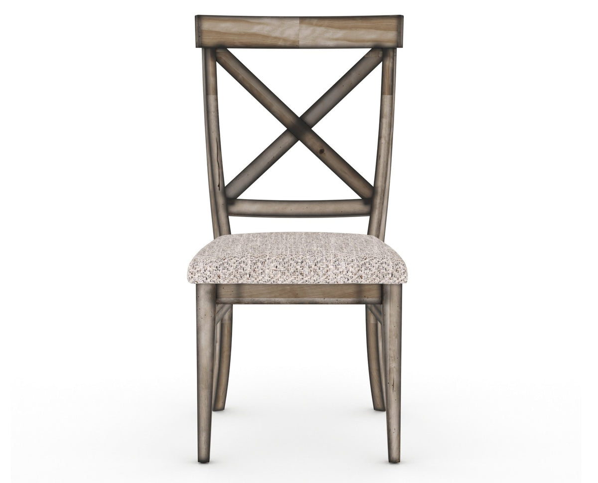 Canadel Champlain Dining Chair 5186 in FP Crypton® and 72 Heritage Nature, front view