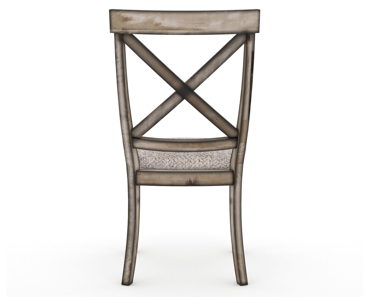 Canadel Champlain Dining Chair 5186 in FP Crypton® and 72 Heritage Nature, back view