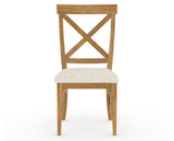 Canadel Champlain Dining Chair 5186 in FT InsideOut® and 01 Honey Washed, front view