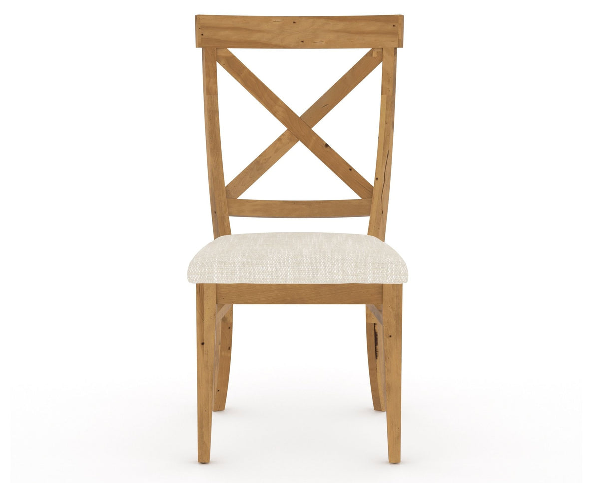 Canadel Champlain Dining Chair 5186 in FT InsideOut® and 01 Honey Washed, front view