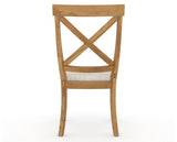 Canadel Champlain Dining Chair 5186 in FT InsideOut® and 01 Honey Washed, back view