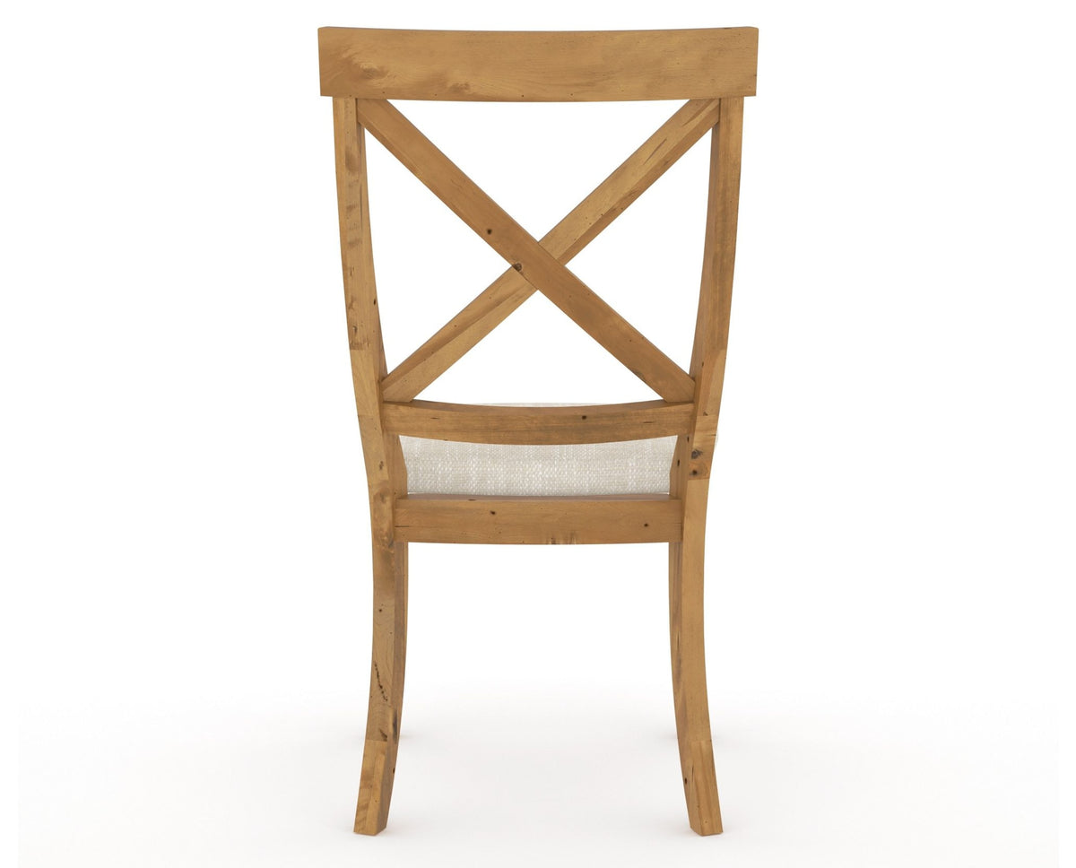 Canadel Champlain Dining Chair 5186 in FT InsideOut® and 01 Honey Washed, back view