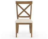 Canadel Champlain Dining Chair 5186 in FT InsideOut® and 03 Oak Washed, front view