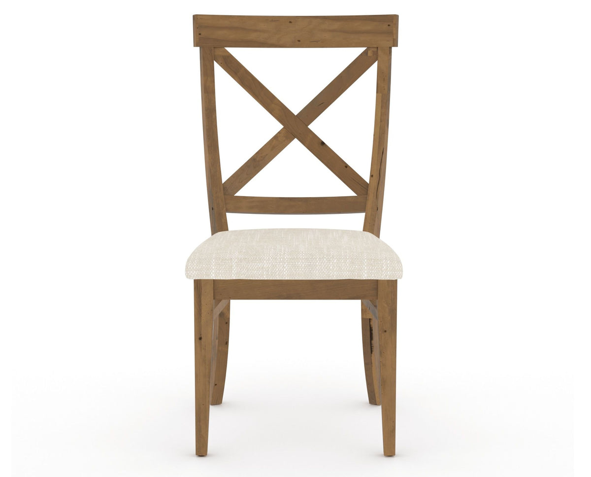 Canadel Champlain Dining Chair 5186 in FT InsideOut® and 03 Oak Washed, front view