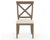 Canadel Champlain Dining Chair 5186 in FT InsideOut® and 25 Pecan Washed, front view