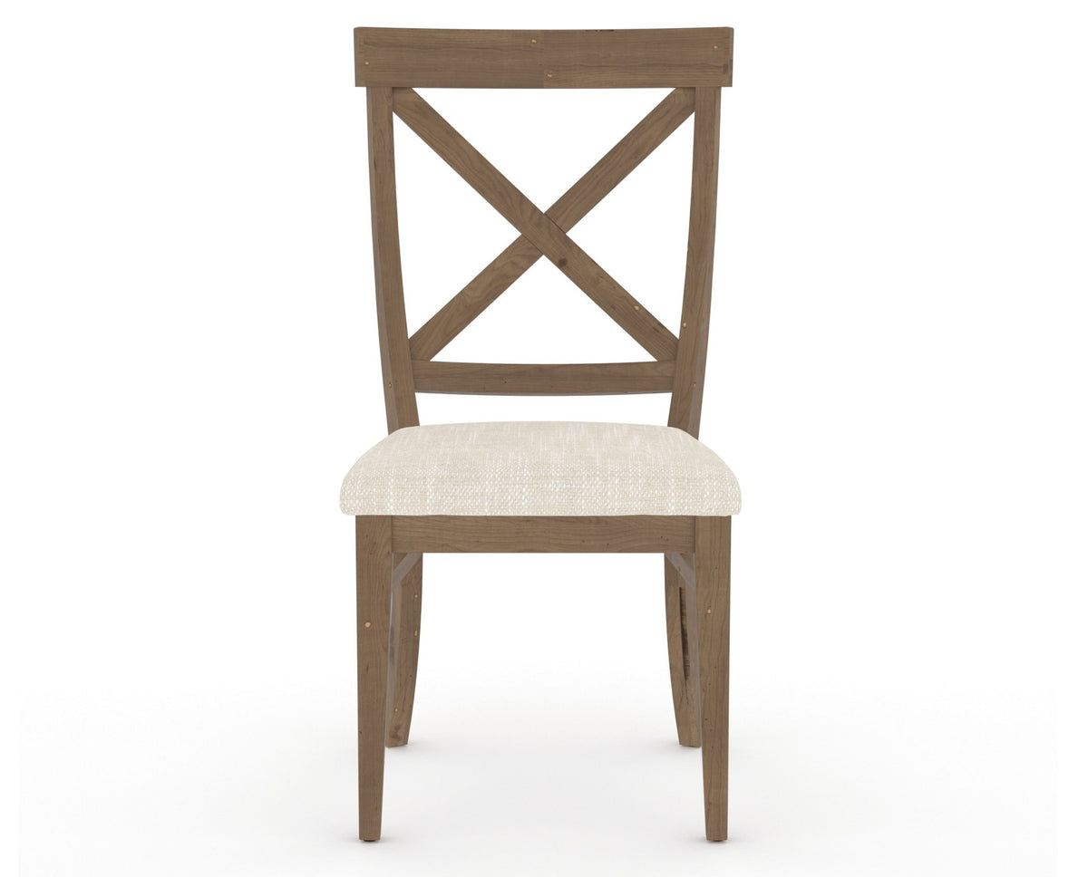 Canadel Champlain Dining Chair 5186 in FT InsideOut® and 25 Pecan Washed, front view