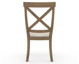 Canadel Champlain Dining Chair 5186 in FT InsideOut® and 25 Pecan Washed, back view