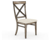 Canadel Champlain Dining Chair 5186 in FT InsideOut® and 72 Heritage Nature, three-quarter view