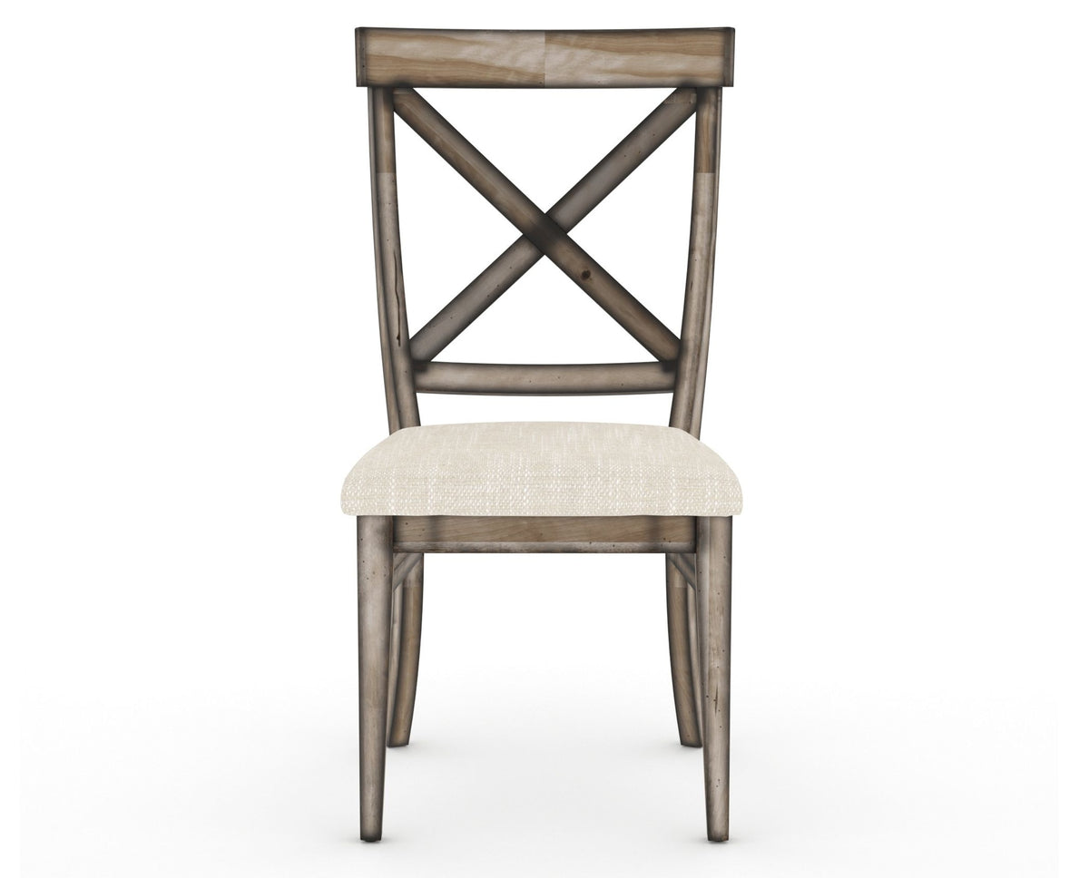 Canadel Champlain Dining Chair 5186 in FT InsideOut® and 72 Heritage Nature, front view