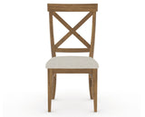 Canadel Champlain Dining Chair 5186 in TB Fabric and 03 Oak Washed, front view