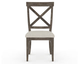Canadel Champlain Dining Chair 5186 in TB Fabric and 08 Shadow, front view