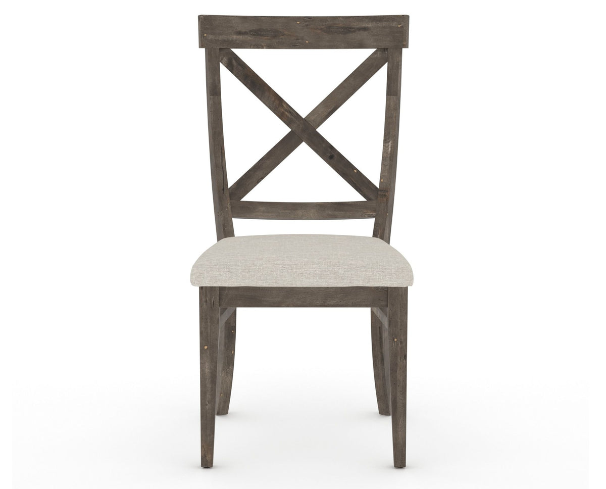 Canadel Champlain Dining Chair 5186 in TB Fabric and 08 Shadow, front view