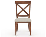 Canadel Champlain Dining Chair 5186 in TB Fabric and 33 Spice Washed, front view