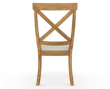 Canadel Champlain Dining Chair 5186 in TW Fabric and 01 Honey Washed, back view