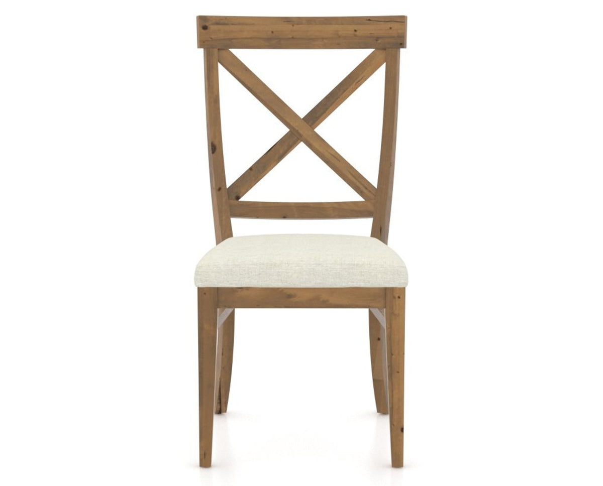 Canadel Champlain Dining Chair 5186 in Oak Washed and Fabric TW, front view