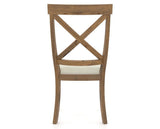 Canadel Champlain Dining Chair 5186 in Oak Washed and Fabric TW, back view