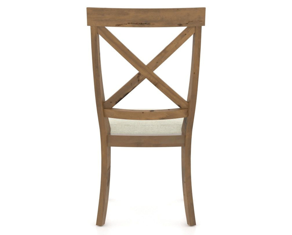 Canadel Champlain Dining Chair 5186 in Oak Washed and Fabric TW, back view